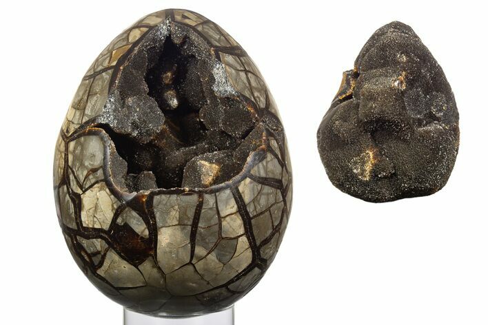 Septarian Dragon Egg Geode - Removable Section #329504